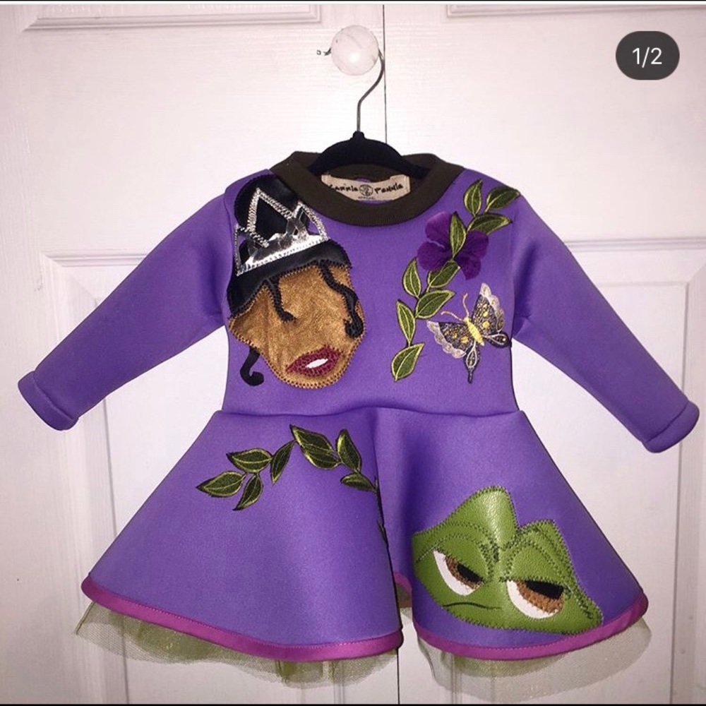 Princess and the frog 1st birthday dress